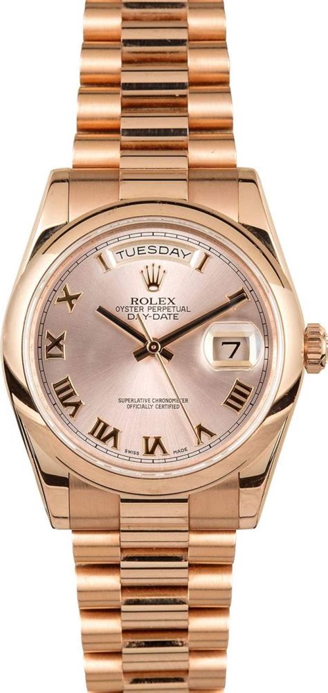 rolex day date 36 mm everose gold
